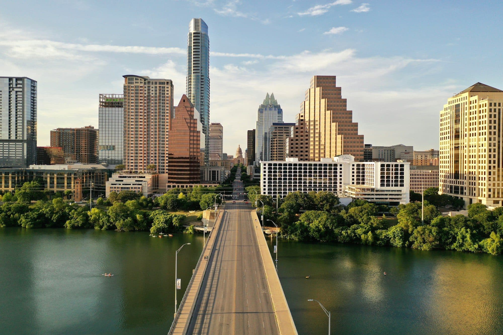 Downtown Austin from the Congress Avenue Bridge